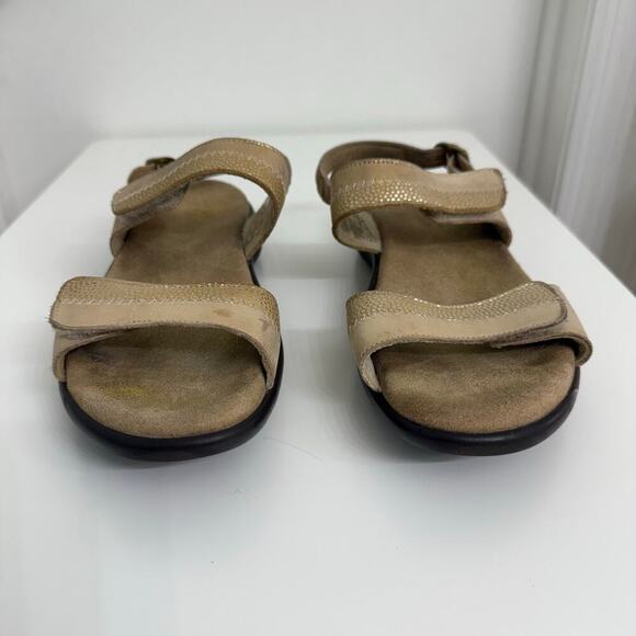 SAS Nudu Slide Double Strap Sandals Gold Sz 9 Casual Comfort - Picture 4 of 8